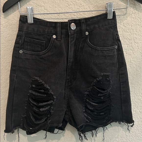 Cotton On Pants - Cotton On Charcoal ripped Jean Shorts